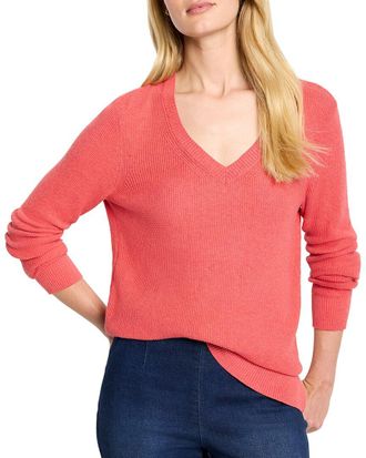 Nic+Zoe Waffle Stitch V-Neck Sweater