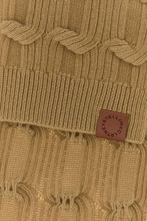 Stella McCartney Womens Camel Wool Scarf Sciarpe E Foulard