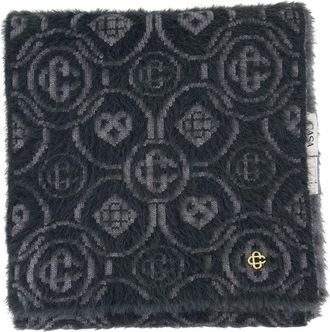 Casablanca Fluffy Monogram Scarf - Nylon - Grey