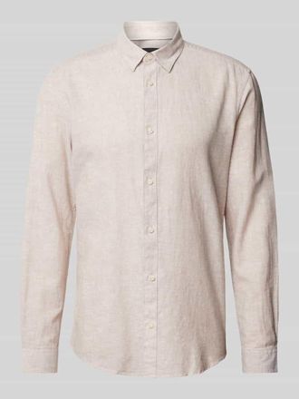 Only & Sons Regular Fit Freizeithemd aus Baumwoll-Leinen-Mix Modell CAIDENLS in Beige, Gr&ouml;&szlig;e XXL