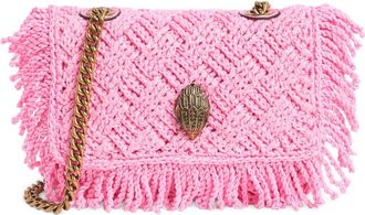 Kurt Geiger Kensington Small Crochet Shoulder Bag in Pink at Nordstrom Rack