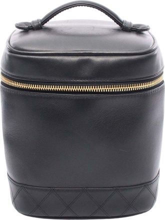 Chanel Black Leather Bicolore Handbag (Authentic Pre-Loved)