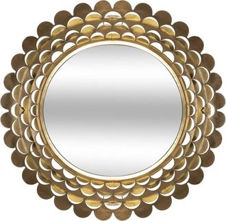Atmosphera Espejo fleur - Metal Dorado D. 91 Cm - Atmosphera Cr&eacute;ateur DInt&eacute;rieur