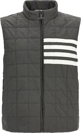 Thom Browne Gray Polyamide Sleeveless Mens Jacket