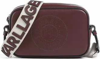 Karl Lagerfeld K/Circle Round Crossbody Bag - Dames - Tassen - Rood - Maat: ONE Size Leer