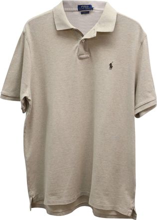 Ralph Lauren Polo by Ralph Lauren Short Sleeve Polo Shirt in Beige Cotton
