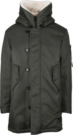 Peuterey Kasa TV Ecofur Wool/Polyamide Parka - Green