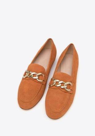 Wittchen Dames Su&egrave;de Mocassins met Ketting, Eenvoudig, Baksteenrood