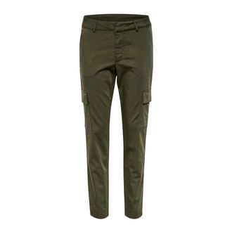 Kaffe KAlea Pocket Trousers - female - Kaffe - Slim-fit Trousers - Green - 2XL - Trousers