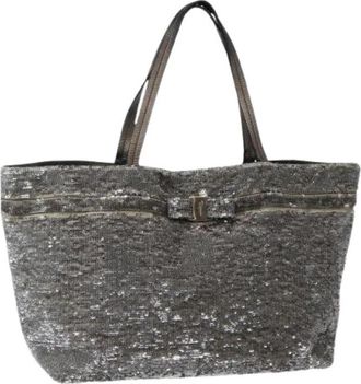 Ferragamo Pre-owned Fabric Tote Bag - Dames - Vintage Shopper - Grijs - ONE Size - Vintage
