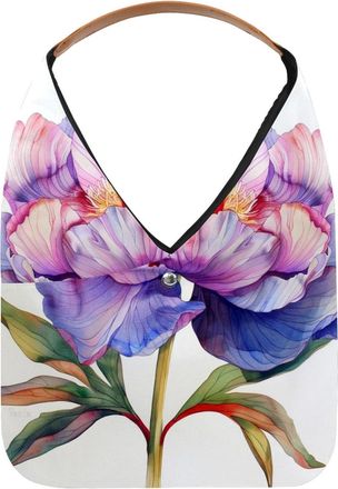 Generic Watercolor peony flower (3) Reusable Lightweight Grocery Bags - Foldable Into Compact Pouch, Washable & Sturdy, Multipurpose for Shopping and Travel