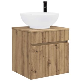 vidaXL Vanidad De Lavabo Montada En La Pared Roble Artisan Vidaxl