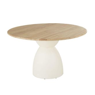 Maisons du monde Mesa de comedor redonda bicolor para 5/6 personas D.130 cm
