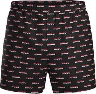 HUGO BOSS Hugo Pyjamabroek met logoprint voor heren (Zwart)