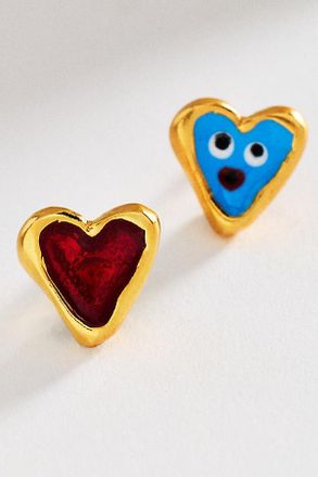 10 Decoart Art Gigglers Heart Post Earrings