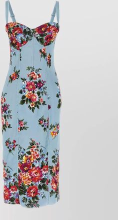 Dolce & Gabbana mazzo di fiori floral midi dress
