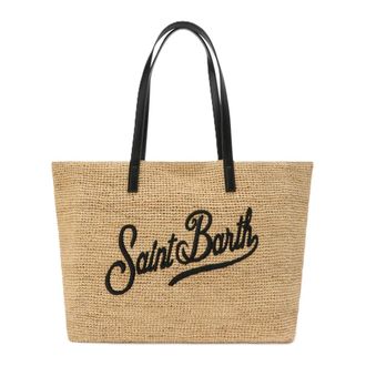 MC2 Saint Barth Tote Bags, female, Yellow, Size: ONE SIZE Raffia City Shoulder Bag