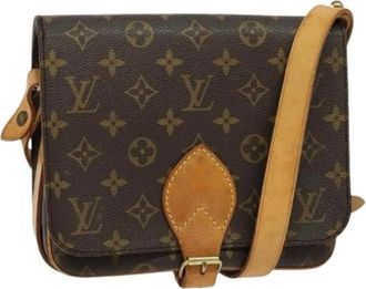 Louis Vuitton Tweedehands Canvas Louis Vuitton tassen - Dames - Vintage Schoudertas - Bruin - ONE Size - Vintage