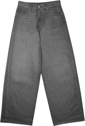 Nine In The Morning Gea Overcarrot Glitter Jeans - Dames - Loose Fit Jeans - Grijs - W26 - Jeans