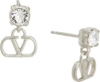 Valentino Vlogo Signature Swarovski Earrings