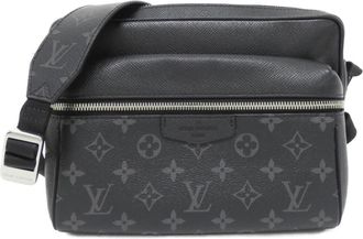 Louis Vuitton Black Coated Canvas Leather Shoulder Bag (Pre-Owned)