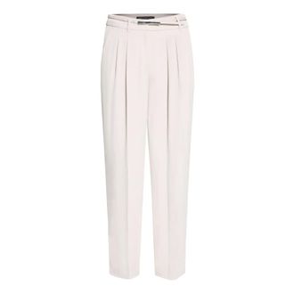 Betty Barclay Enkellange Broek met Hoge Taille - Dames - Broeken - Beige - Maat: XL Leer