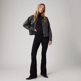 Levi's 726 High Rise Flare Jeans - Womens - 24X28 - Black
