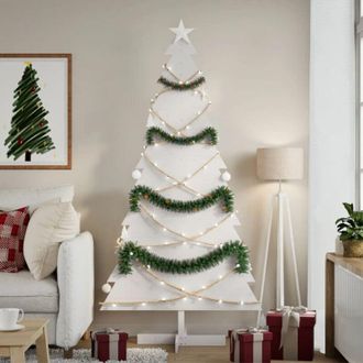 vidaXL Rbol De Navidad De Adorno Madera Maciza Pino Blanco 180 Cm Vidaxl