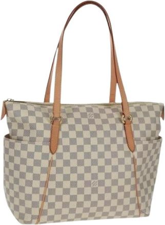 Louis Vuitton Pre-owned Tote Bags, female, White, Size: ONE SIZE Pre-owned Canvas Tote Bag