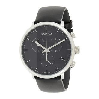Calvin Klein Quartz Horloge met Uniek Design - Dames - Horloges - Zwart - ONE Size - Leer - Accessoires