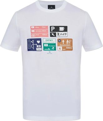 Paul Smith T-shirt con stampa grafica - Bianco