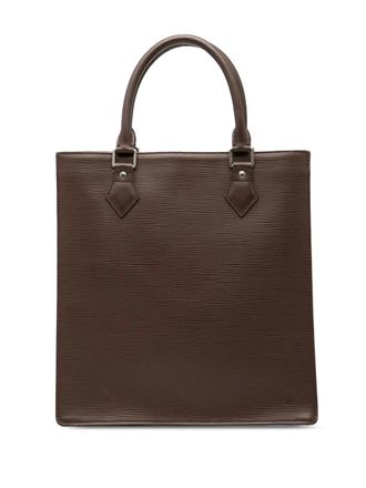 Louis Vuitton Borsa tote Sac Plat PM in pelle &Eacute;pi 2004 - Marrone