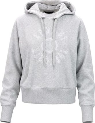 A|X Armani Exchange Hoodies & sweatvesten, Dames, Grijs, XS, Katoen, Cropped Hoodie