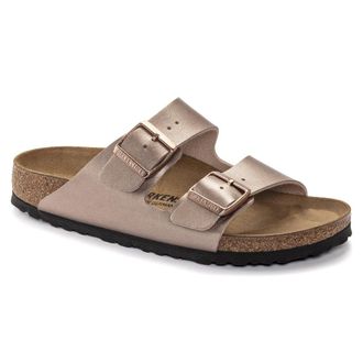 Birkenstock Arizona Birko-Flor Metallic Womens Sandals - Copper - Size UK 7.5