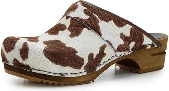 Sanita Caroline Womens Sandals Brown/White Cow Fur : EU 41 (US Womens 10.5-11) Medium