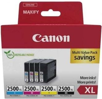 CANON Cartucho De Tinta Original Canon Pgi-2500 Xl Multipack Alta Capacidad/ Cian/ Magenta/ Amarillo/ Negro