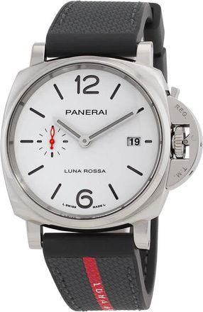Officine Panerai Luminor Due Luna Rossa Automatic White Dial Mens Watch PAM01381