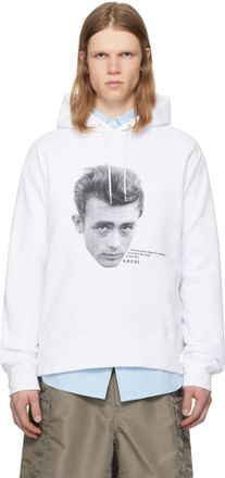 Maison Margiela logo-embroidered cotton hoodie - men