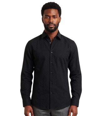 HUGO BOSS Black Slim Textured Shirts