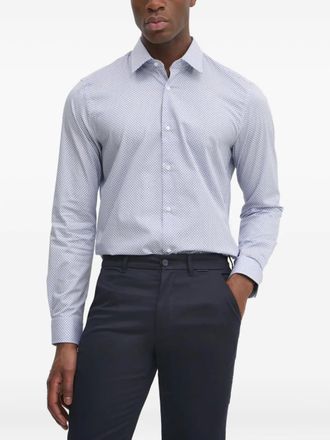 Joop geometric-print shirt - Blue