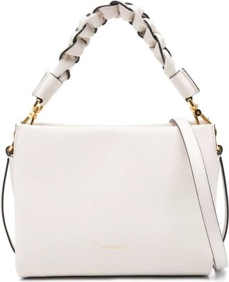 Coccinelle Handbags, female, White, Size: ONE SIZE Elegant White and Brown Handbag