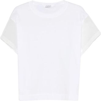 Brunello Cucinelli Brunello Cucinelli, T-Shirts, female, White, Size: S Cotton Jersey T-Shirt