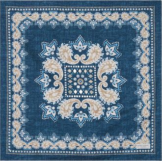 Robert Talbott Harmon Reversible Floral Paisley Neckerchief in Navy at Nordstrom