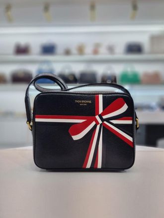 Thom Browne Tri-color Ribbon Printed Cross Camera Bag