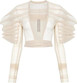 Rick Owens Outerwear Rick Owens - Dames - Blouses - Beige - XS - Overhemden