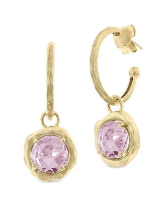 I.Reiss Company 14K Rose Quartz Charm Earrings