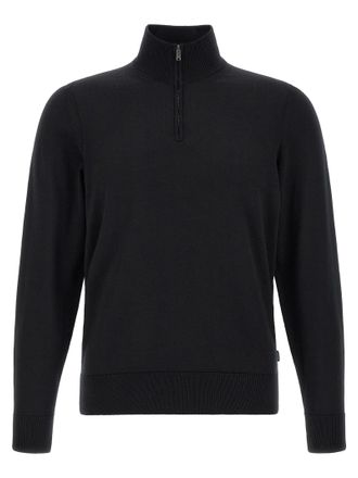HUGO BOSS Black Virgin Wool Mens Cardigan