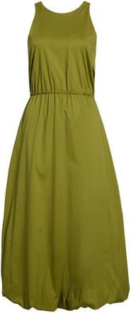 Staud Molly Sleeveless Bubble Hem Stretch Cotton Dress in Pear at Nordstrom, Size X-Large