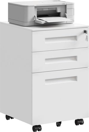 Woltu Woltu Cajonera M&oacute;vil Para Escritorio De Oficina O Estudio, Mueble De 3 Cajones