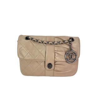 Chanel Pre-owned Leather chanel-bags - Dames - Pre-owned - Beige - Maat: ONE Size Leer